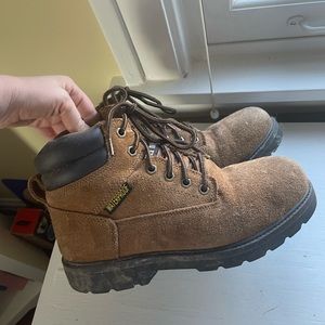 Steel toe waterproof work boot